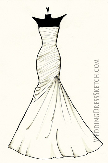 Order artwork of wedding gown
