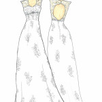 Custom Dress Sketch front and back